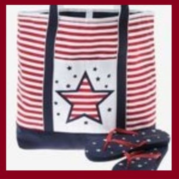 Handbags - Patriotic tote & flip flops